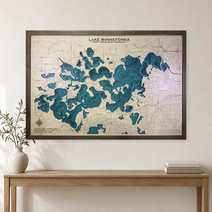 Minnetonka Gatlin wood map — multilayer, staged room mockup