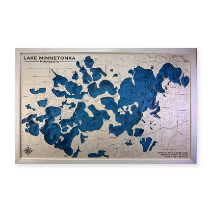 Minnetonka Natural Multi wood map — multilayer, white background