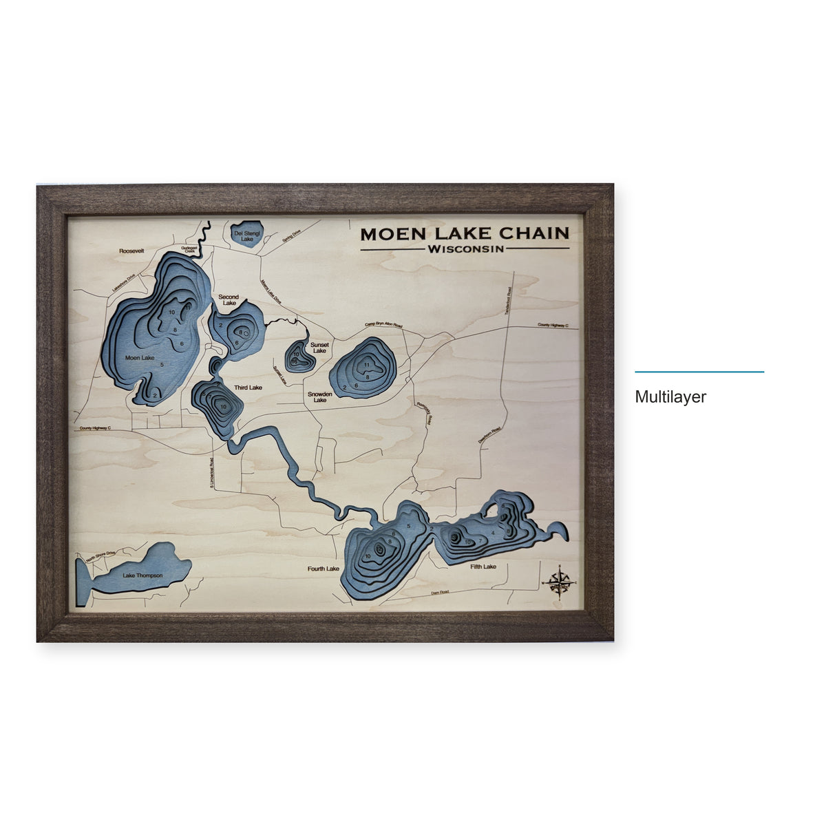 Moen Chain Moll wood map — multilayer, layer option shown