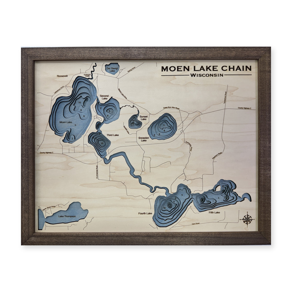 Moen Chain Moll wood map — multilayer, white background