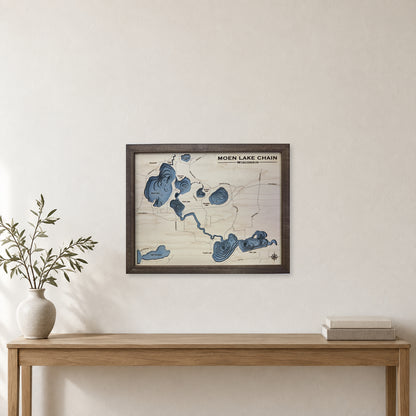 Moen Chain Moll wood map — multilayer, staged room mockup