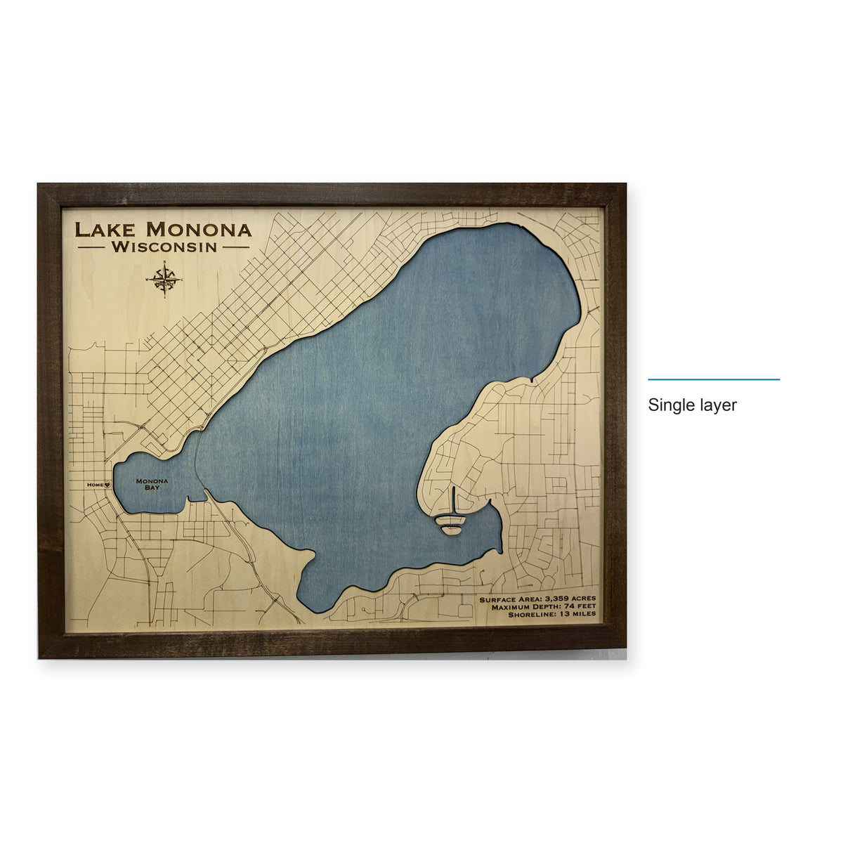Monona Thiede wood map — single layer, layer option shown