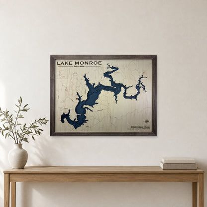 Monroe Walnut Multi wood map — multilayer, staged room mockup