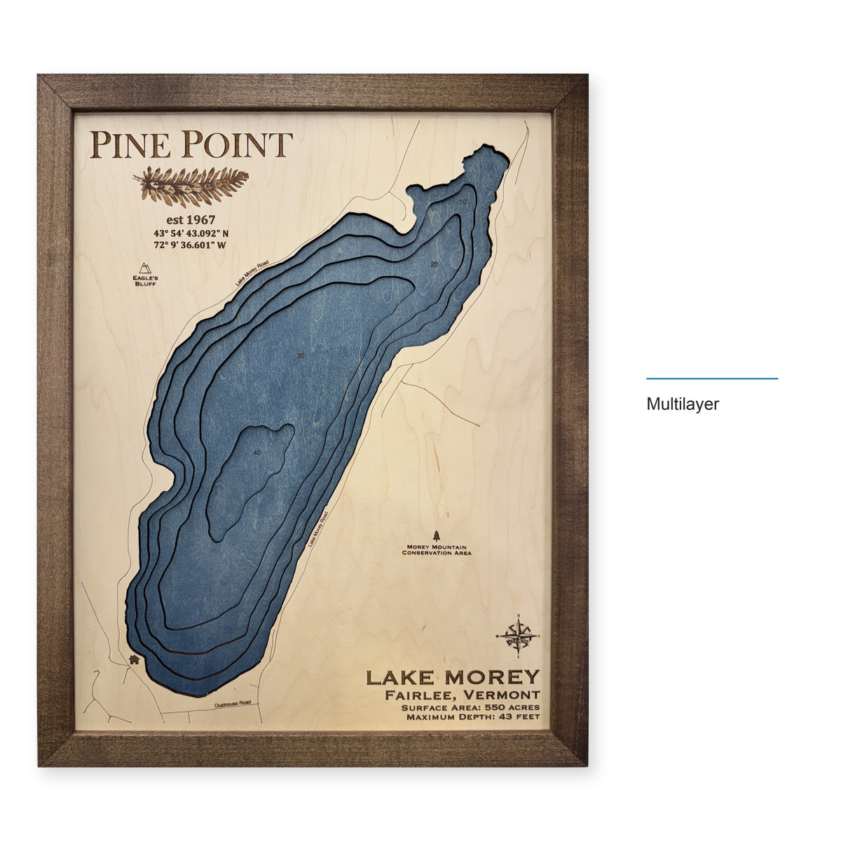 Morey Pine Point wood map — multilayer, layer option shown