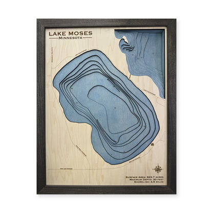 Moses Multilayer wood map — multilayer, white background
