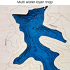 Close up image of the cut water layers.