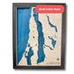 Example of a multi water layer Torch Lake map with dark blue water stain. 