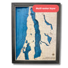 Example of a multi water layer Torch Lake map with dark blue water stain. 
