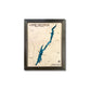 Multi water layer map of Lake George, New York, on a white background.