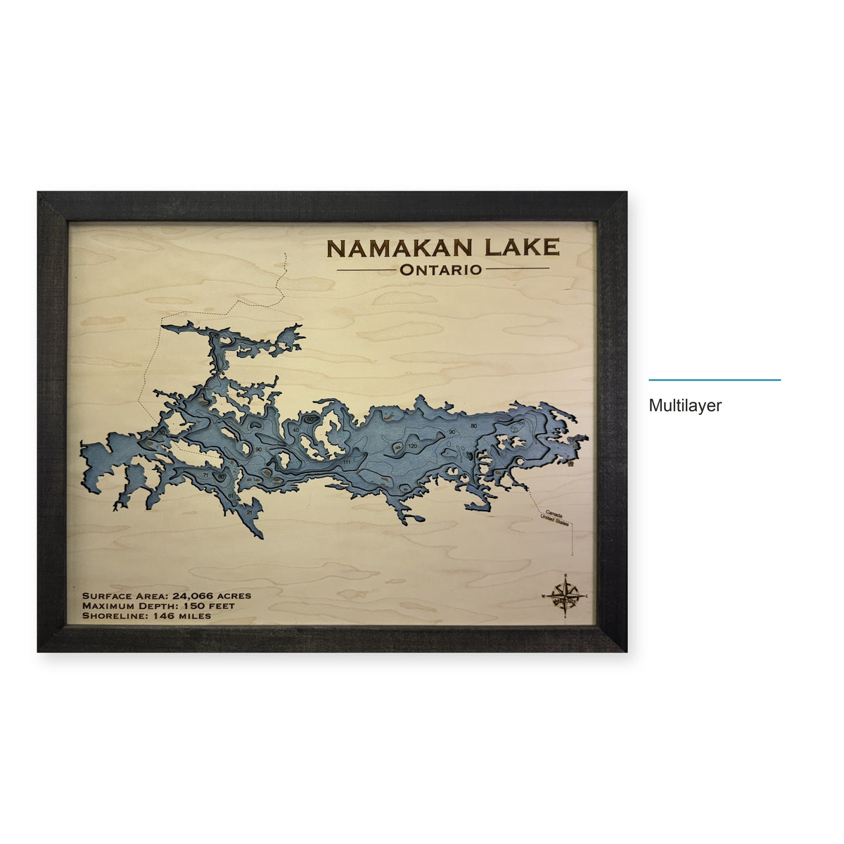 Namakan Black wood map — multilayer, layer option shown