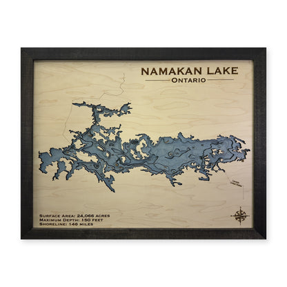 Namakan Black wood map — multilayer, white background