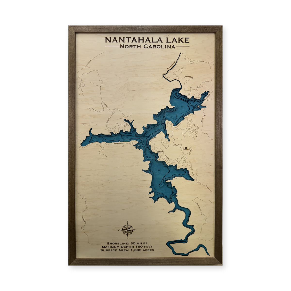 Nantahala Waddell wood map — multilayer, white background