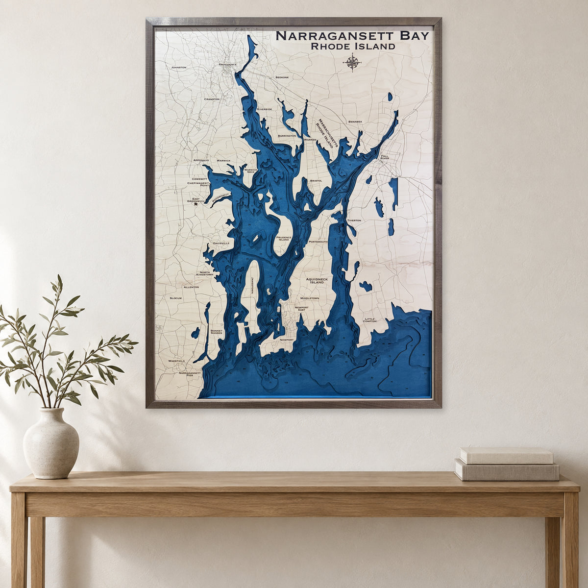 Narragansett Jarbeau wood map — multilayer, staged room mockup