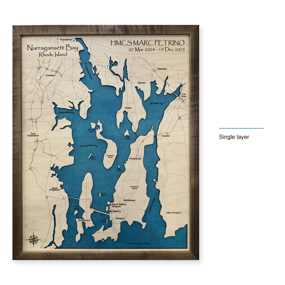 Narragansett Petrino wood map — single layer, layer option shown