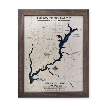 Navajo Crawford wood map — multilayer, white background