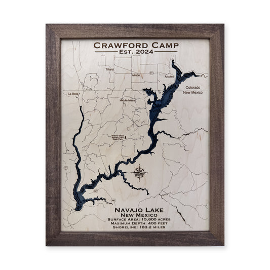 Navajo Crawford wood map — multilayer, white background