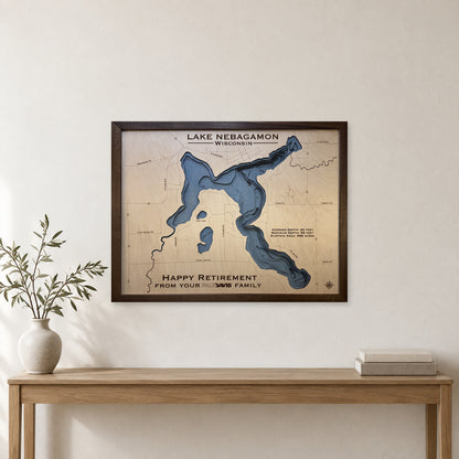 Nebagamon Retirement wood map — multilayer, staged room mockup