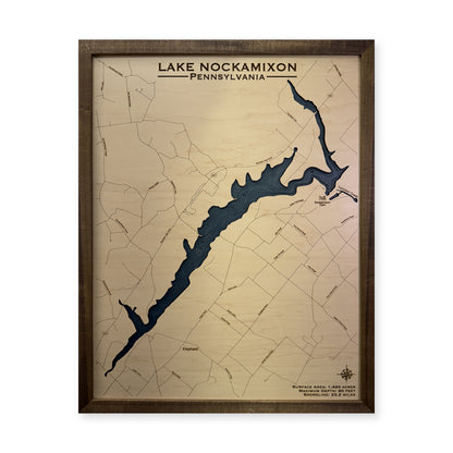 Nockamixon Illg wood map — single layer with engraved contours, white background
