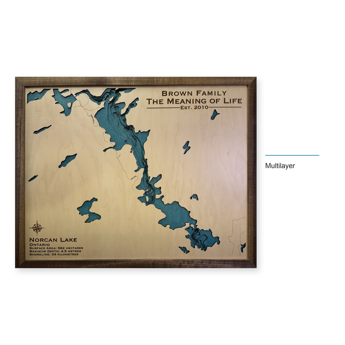 Norcan Brown wood map — multilayer, layer option shown