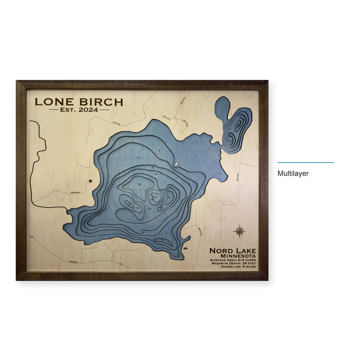 Nord Lone Birch wood map — multilayer, layer option shown