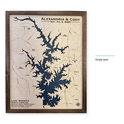Norman Alexandria wood map — single layer, layer option shown