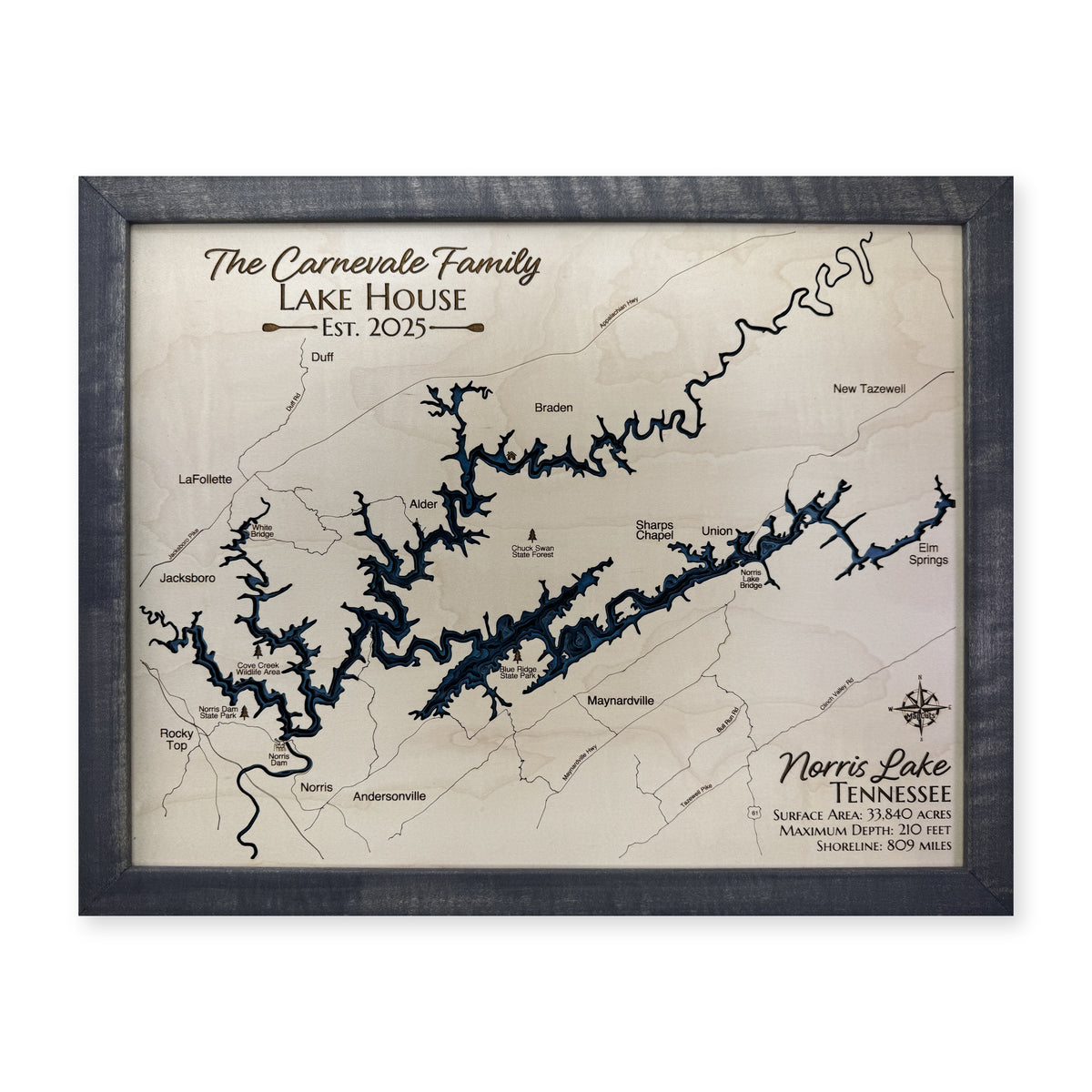 Norris Carnevale wood map — multilayer, white background