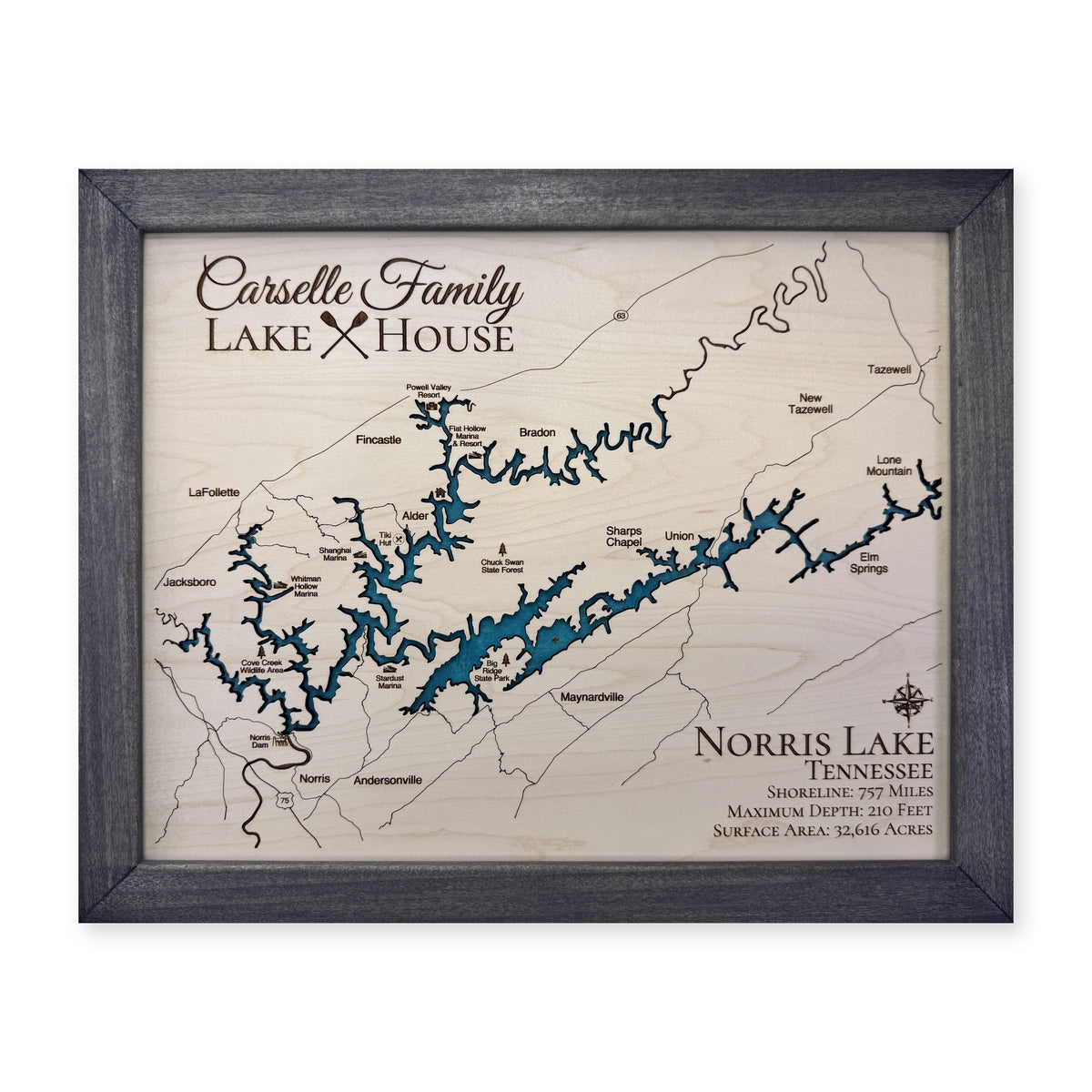 Norris Carselle wood map — single layer, white background