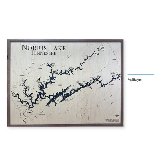 Norris Lake, TN, Wood Map — multilayer example, layer option shown