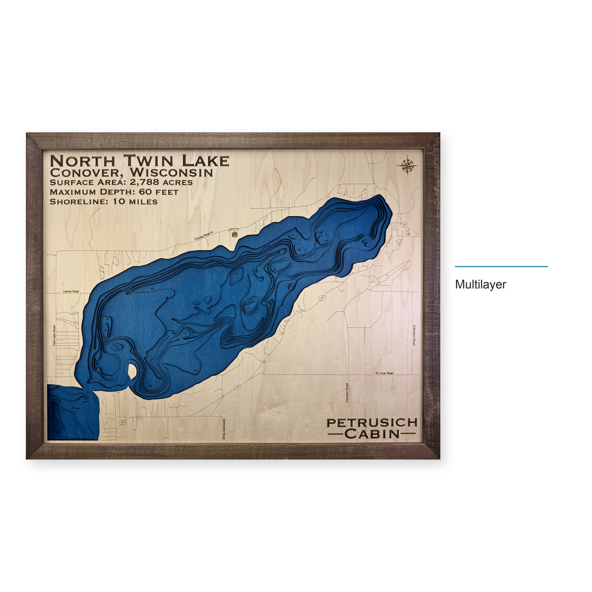 North Twin Petrusich wood map — multilayer, layer option shown