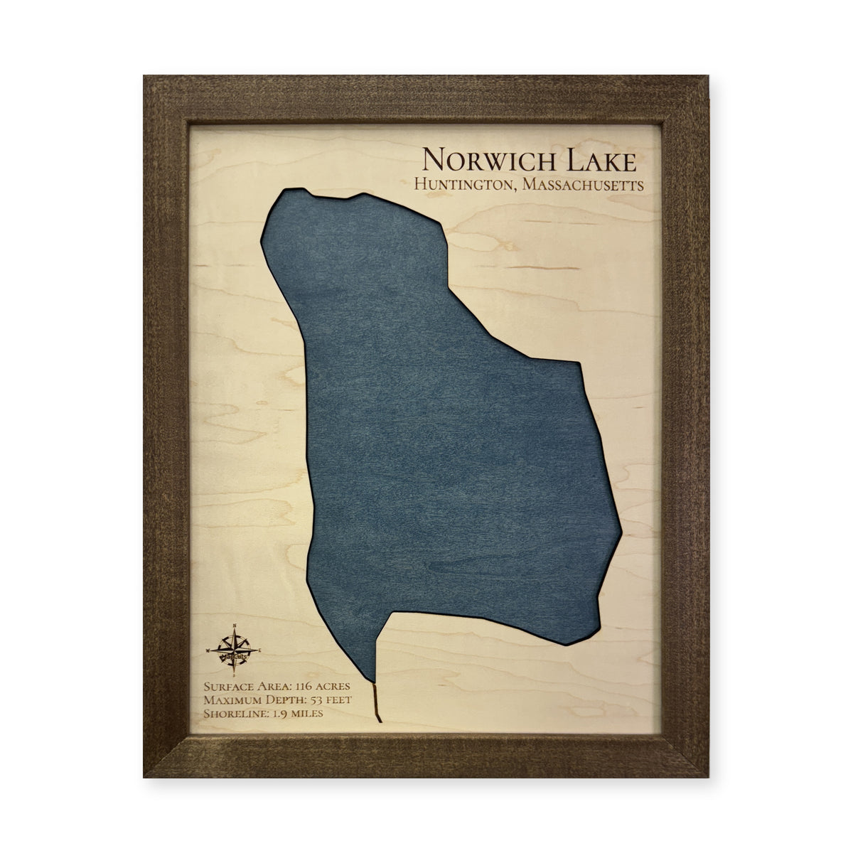 Norwich Lake wood map — single layer, white background