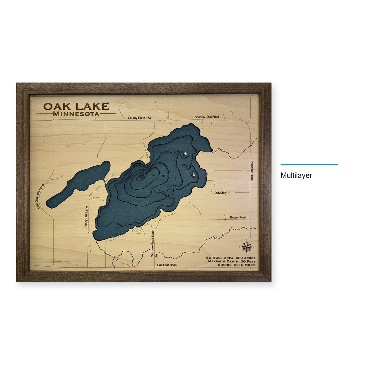 Oak Minnesota wood map — multilayer, layer option shown