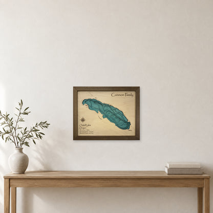 Odell Connon wood map — multilayer, staged room mockup