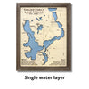 Single water layer map of Okoboji Lakes. 