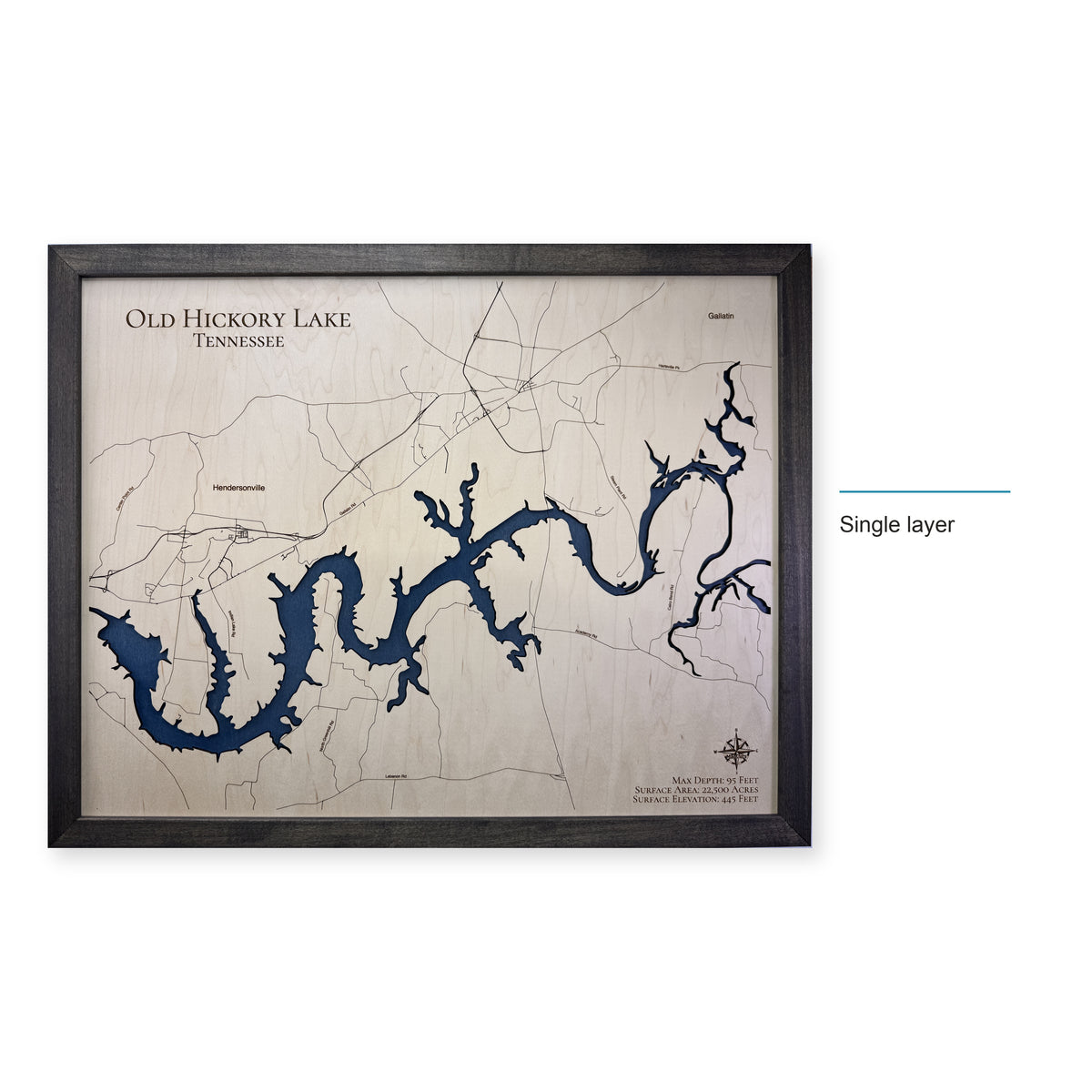 Old Hickory Charcoal wood map — single layer, layer option shown