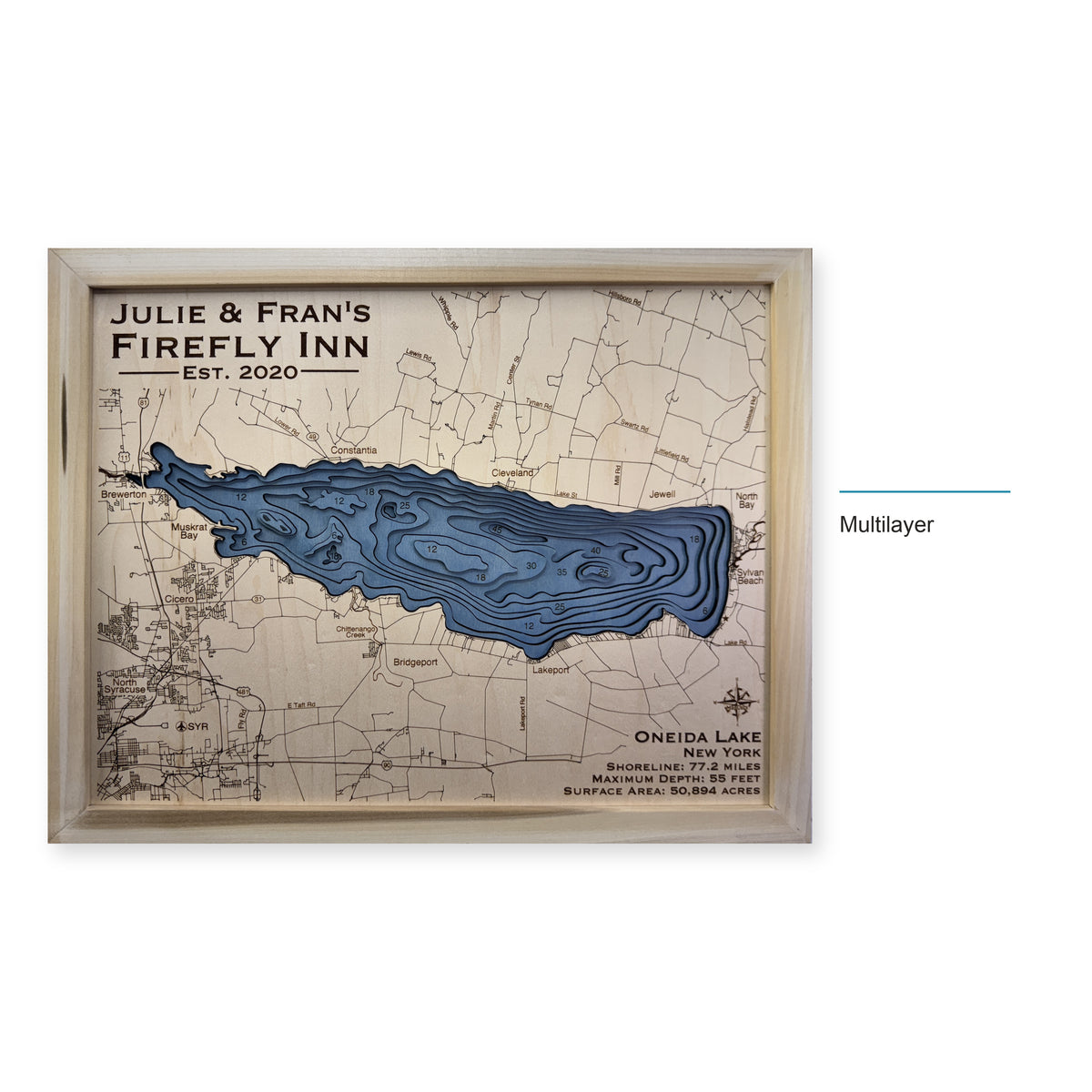 Oneida Firefly wood map — multilayer, layer option shown