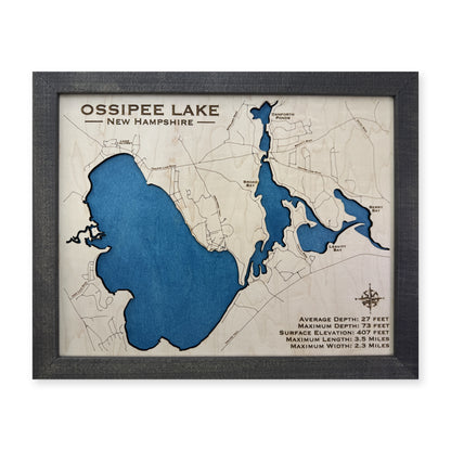 Ossipee Black wood map — single layer, white background