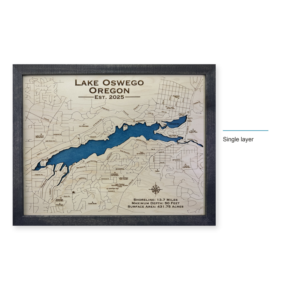 Oswego Finch wood map — single layer, layer option shown