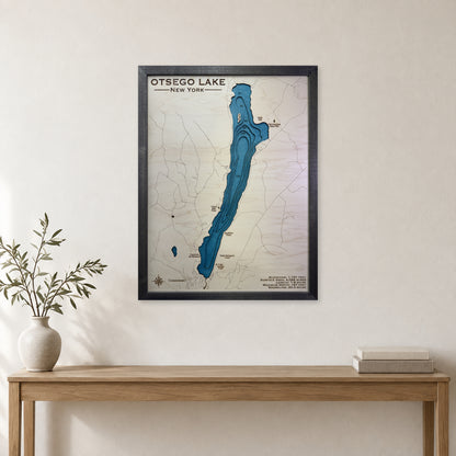 Otsego Multi wood map — multilayer, staged room mockup