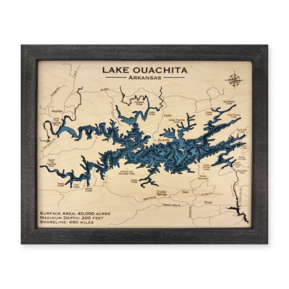 Ouachita Charcoal wood map — multilayer, white background