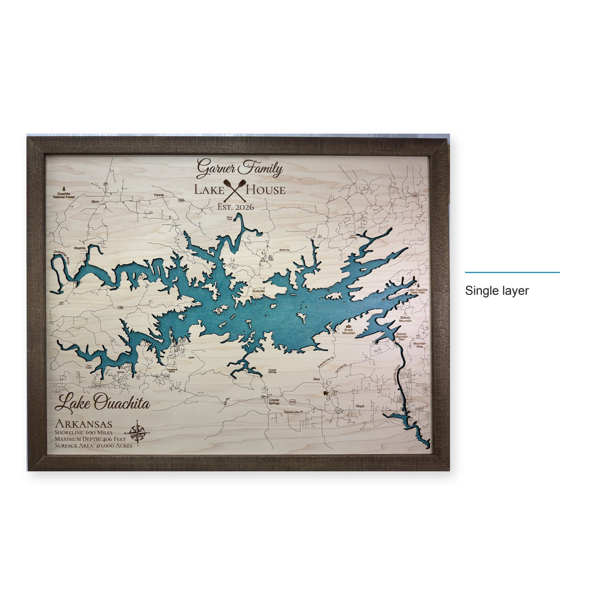 Ouachita Garner wood map — single layer, layer option shown