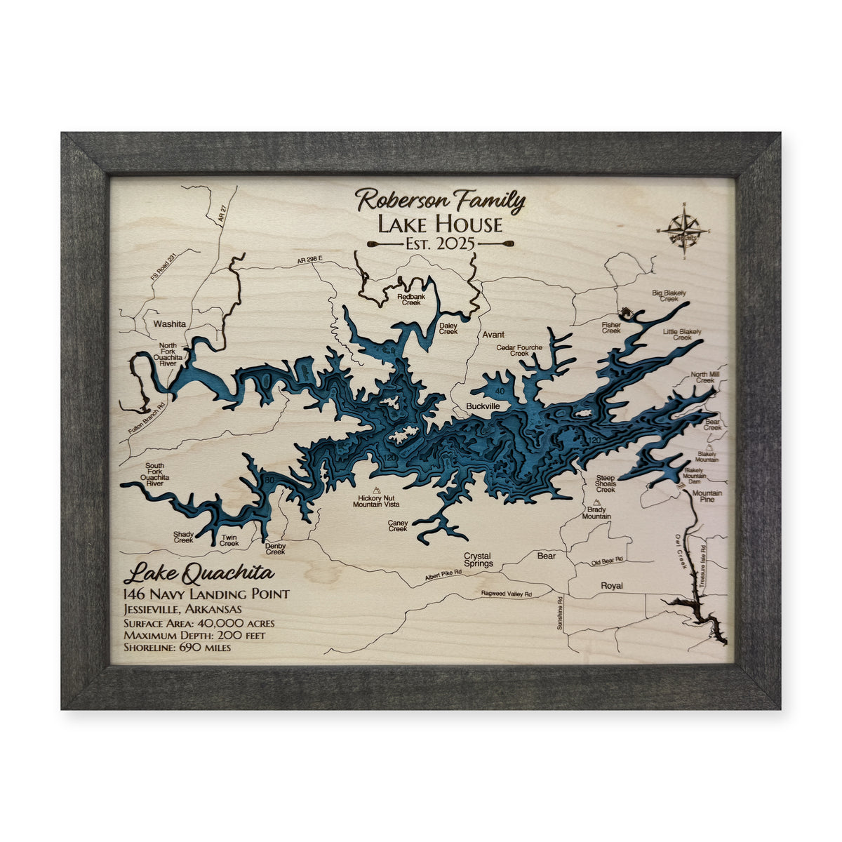 Ouachita Roberson wood map — multilayer, white background