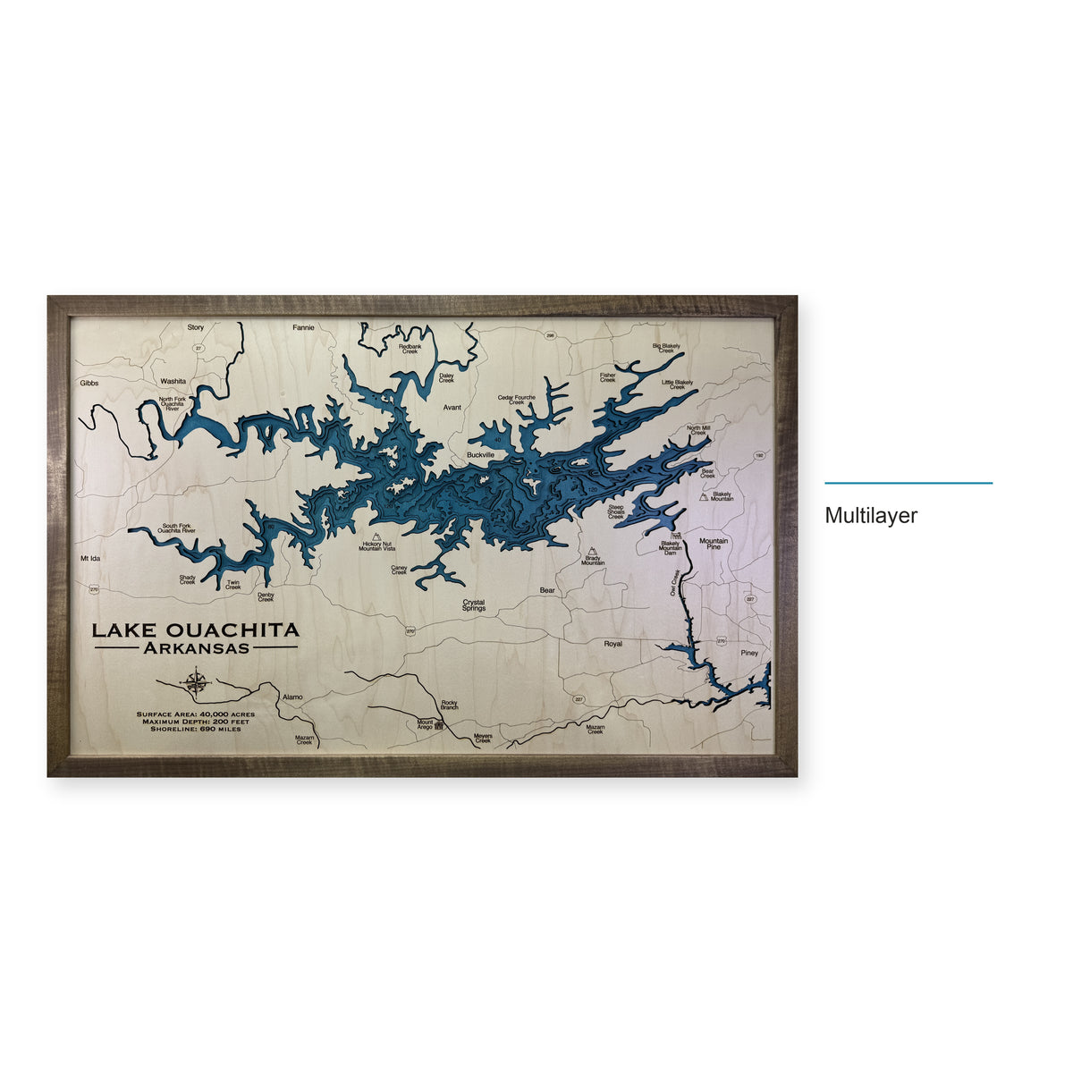 Ouachita Walnut wood map — multilayer, layer option shown