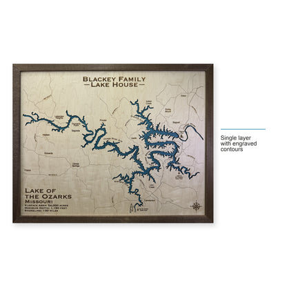 Ozarks Blackey wood map — single layer with engraved contours, layer option shown