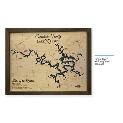 Ozarks Comstock wood map — single layer with engraved contours, layer option shown