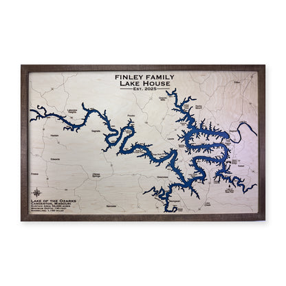 Ozarks Finley wood map — single layer, white background