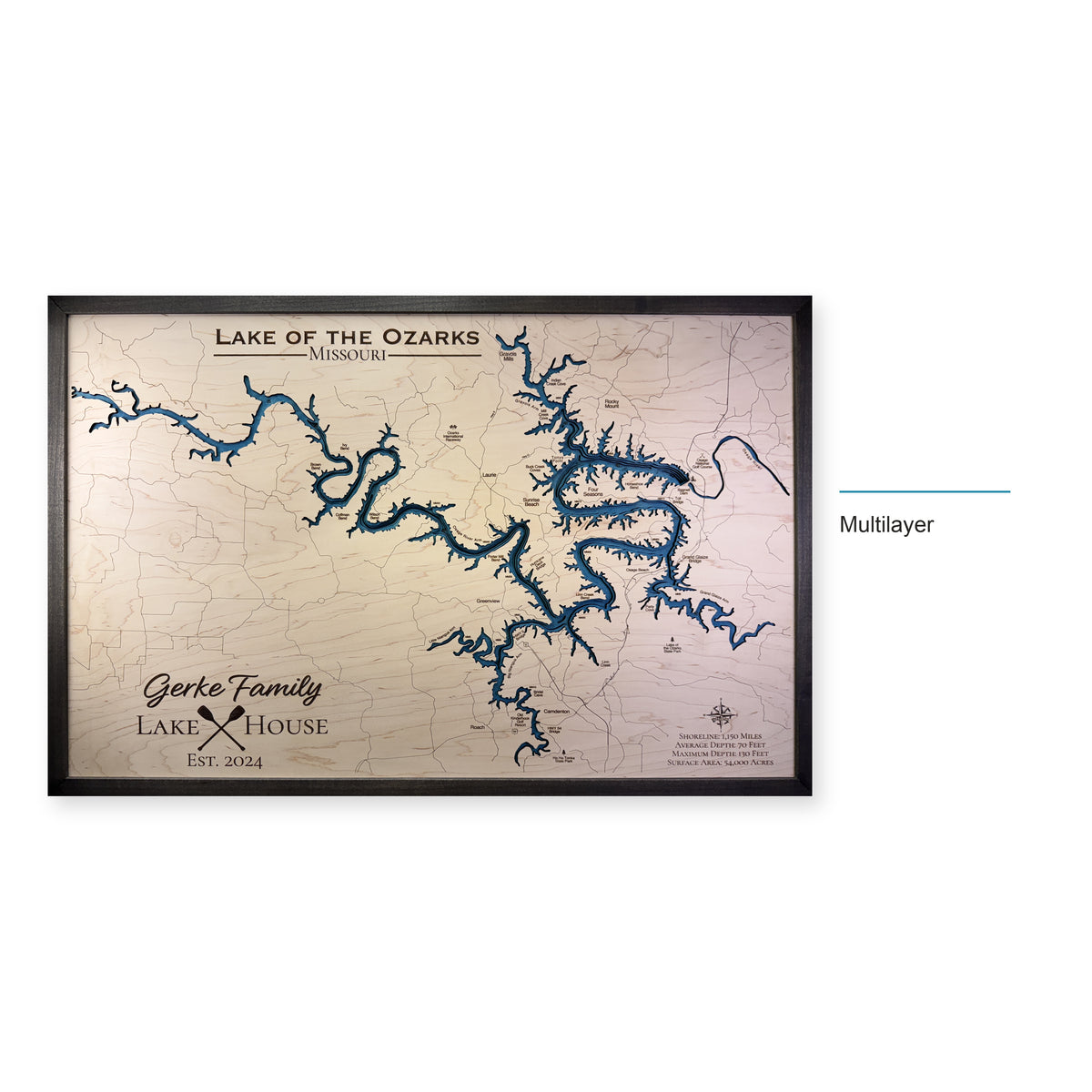 Lake of the Ozarks Wood Map — multilayer example, layer option shown