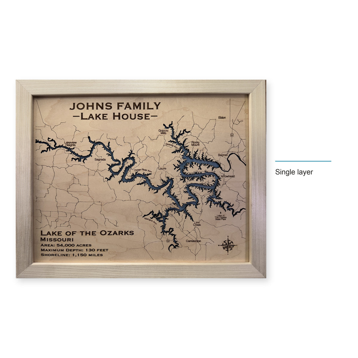 Ozarks Johns wood map — single layer, layer option shown