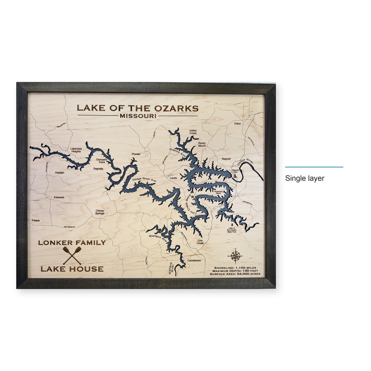 Ozarks Lonker wood map — single layer, layer option shown