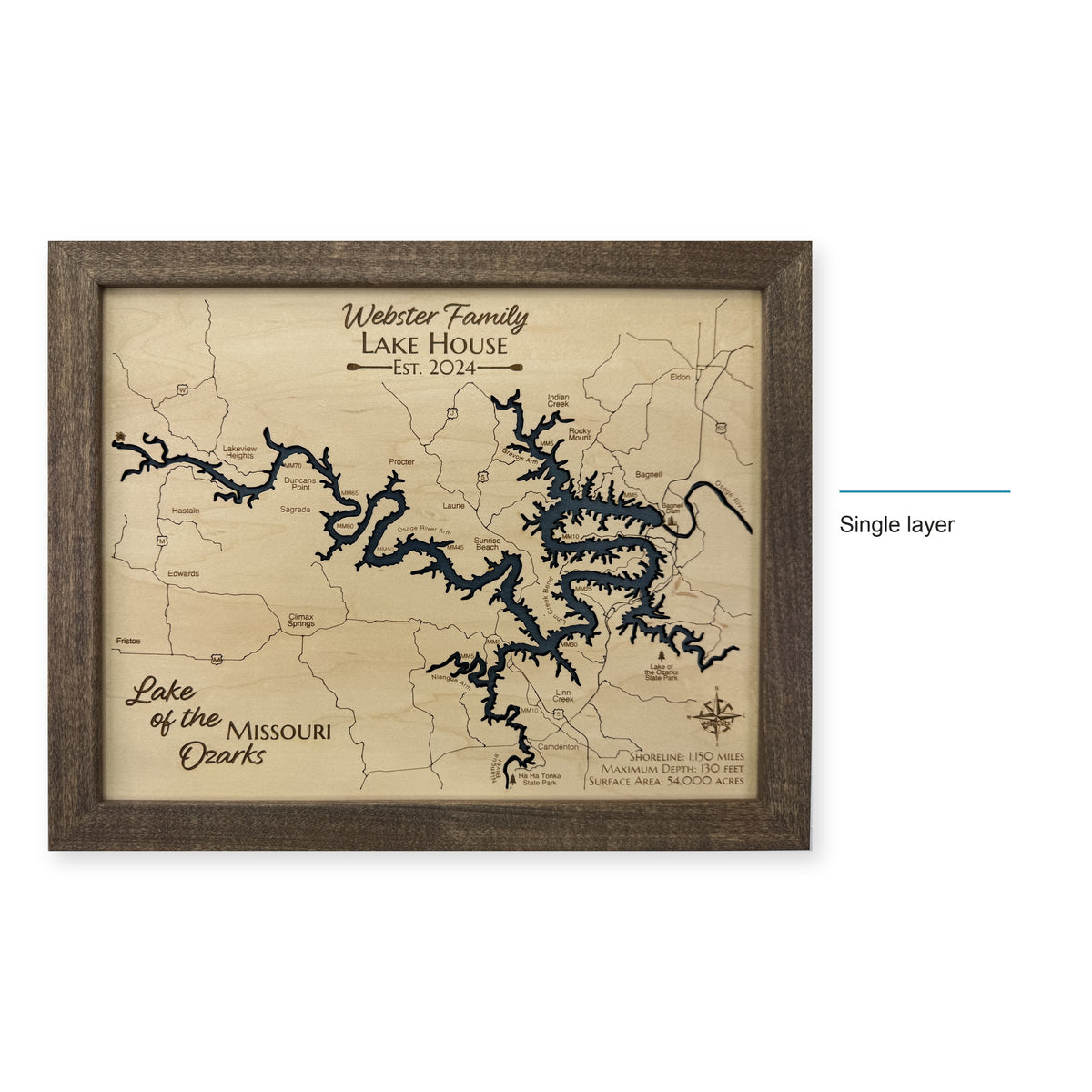 Ozarks Webster wood map — single layer, layer option shown