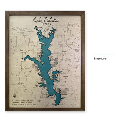 Palestine Walnut Single wood map — single layer, layer option shown